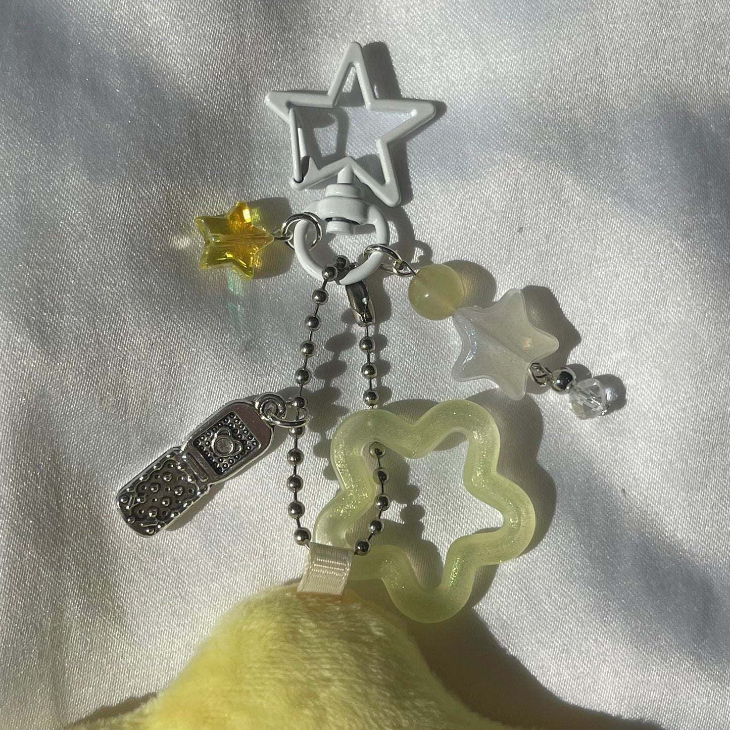 Silly star plushie keychain (made to order)