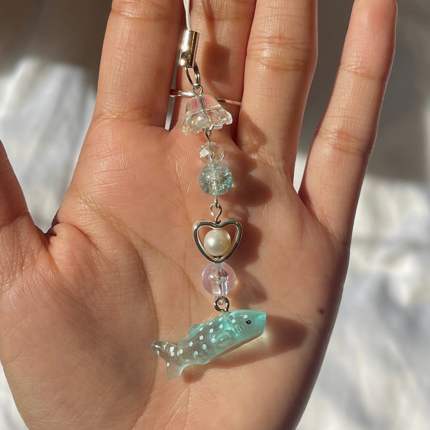 Whale shark matching phone charms (made to order)