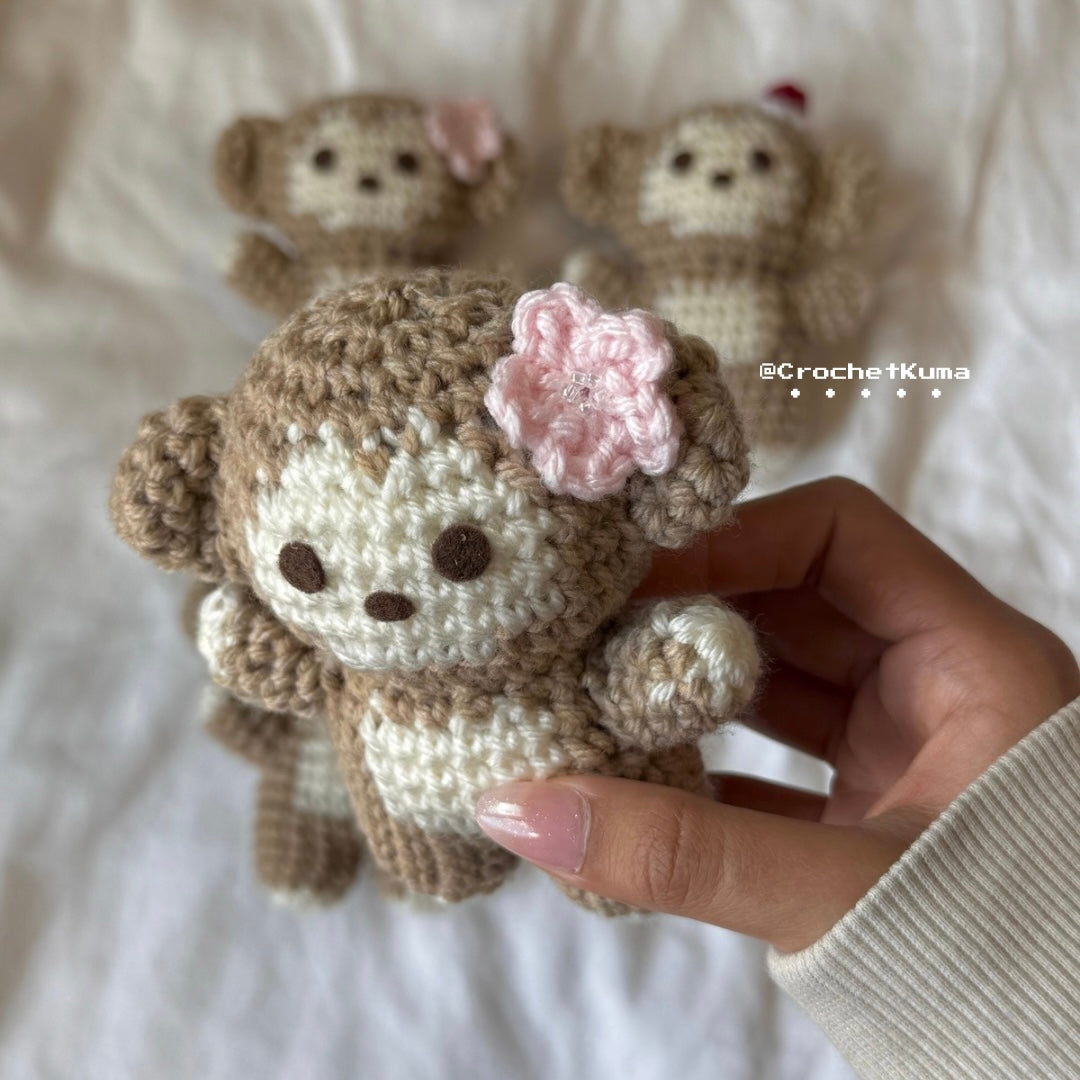 Monkey plush keychains