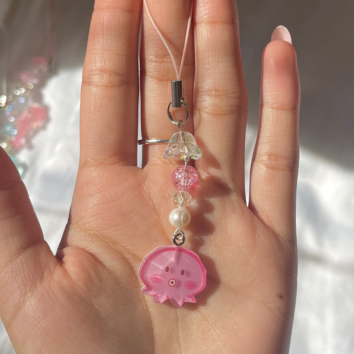 Little squid phone charm (made to order)