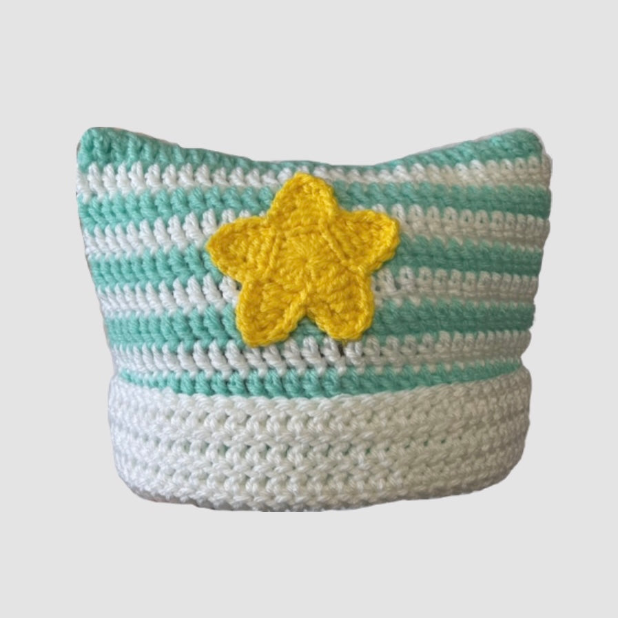 Kiki & Lala twin star crochet cat beanies (made to order)