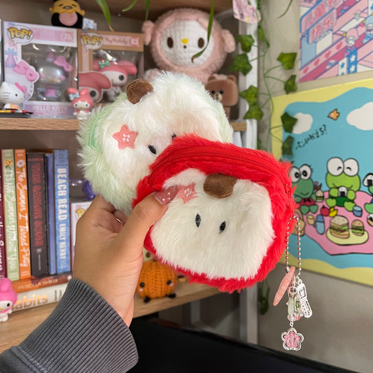 Apple pouch keychains