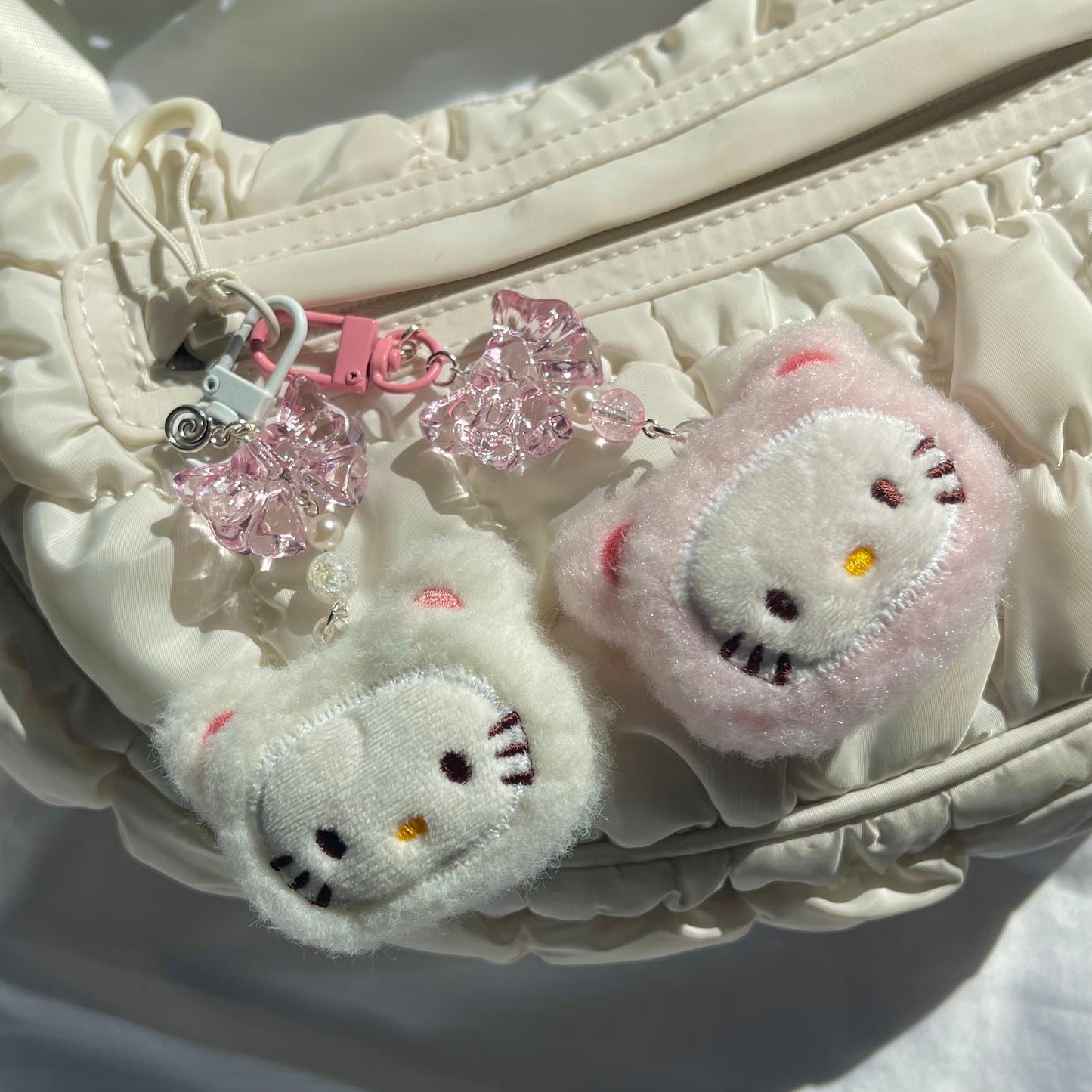 Hello kitty keychain charms