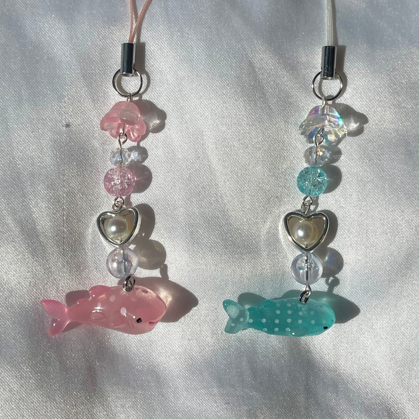 Whale shark matching phone charms (made to order)