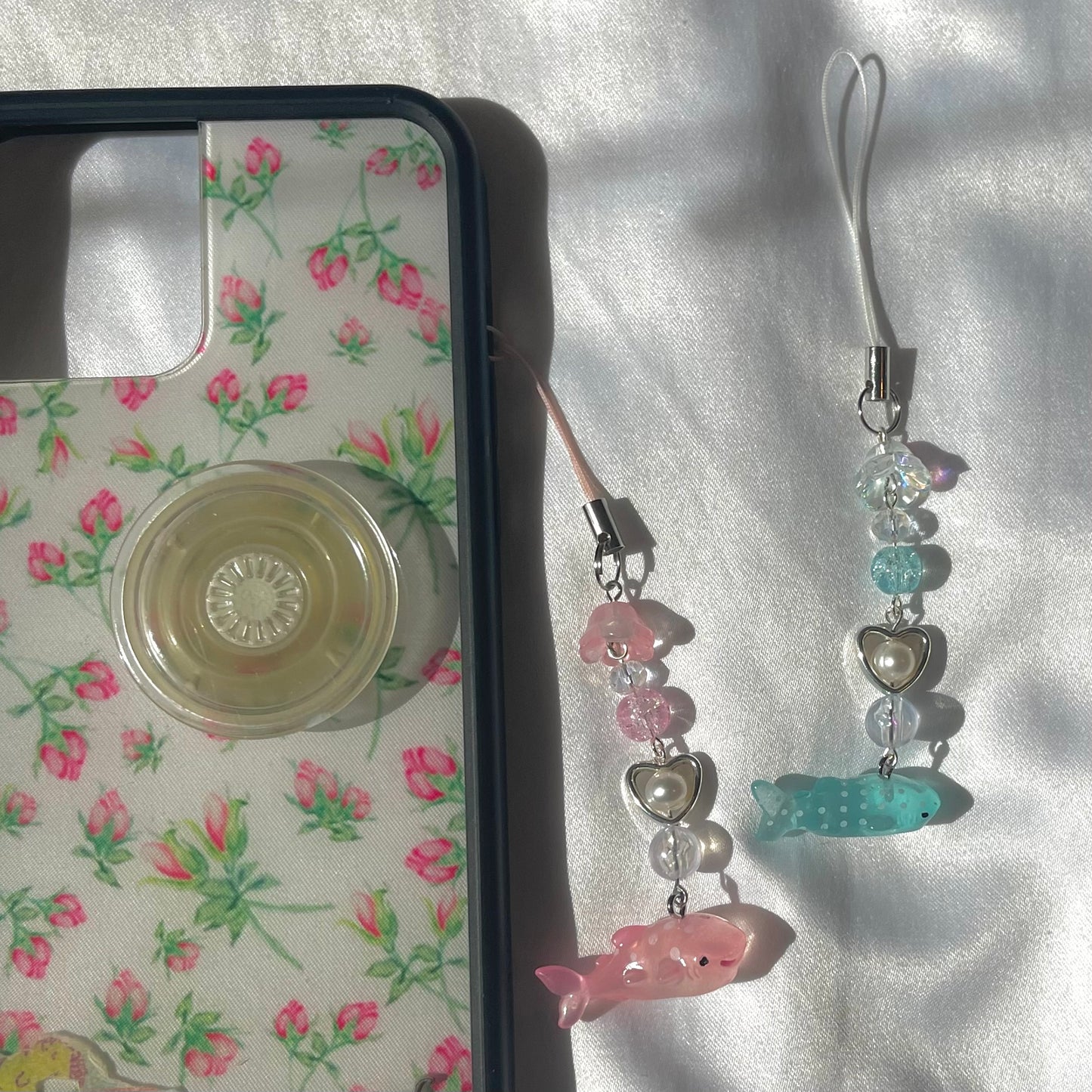 Whale shark matching phone charms (made to order)