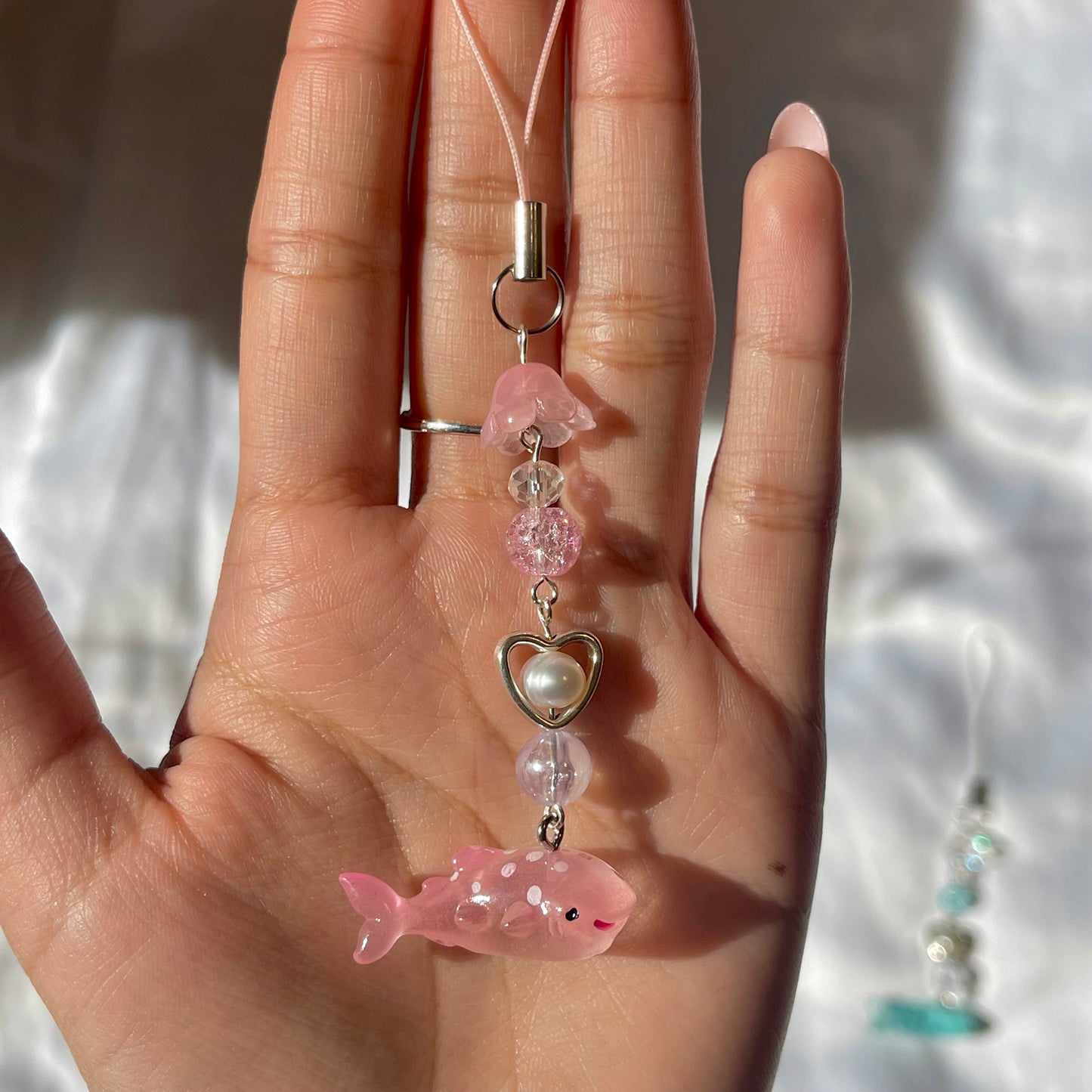 Whale shark matching phone charms (made to order)