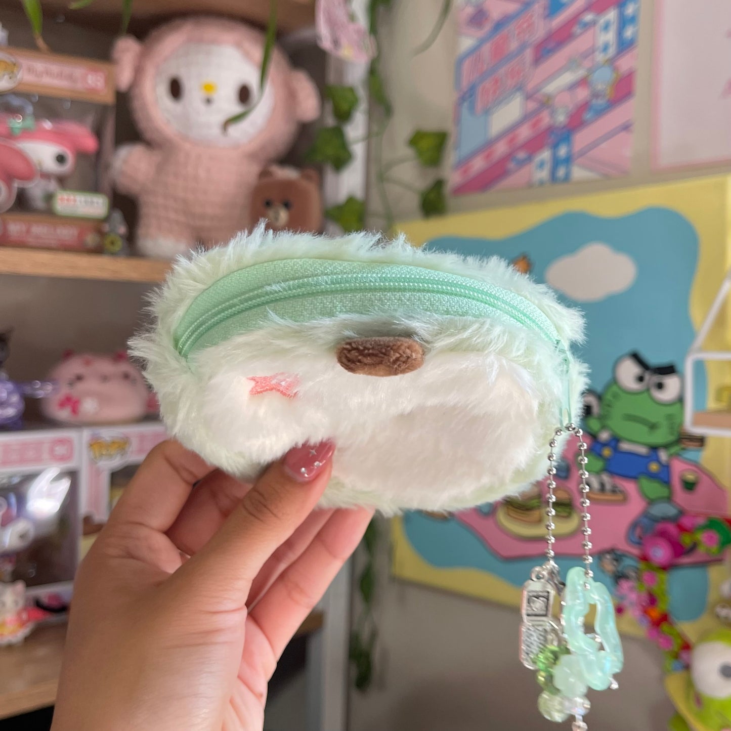 Apple pouch keychains