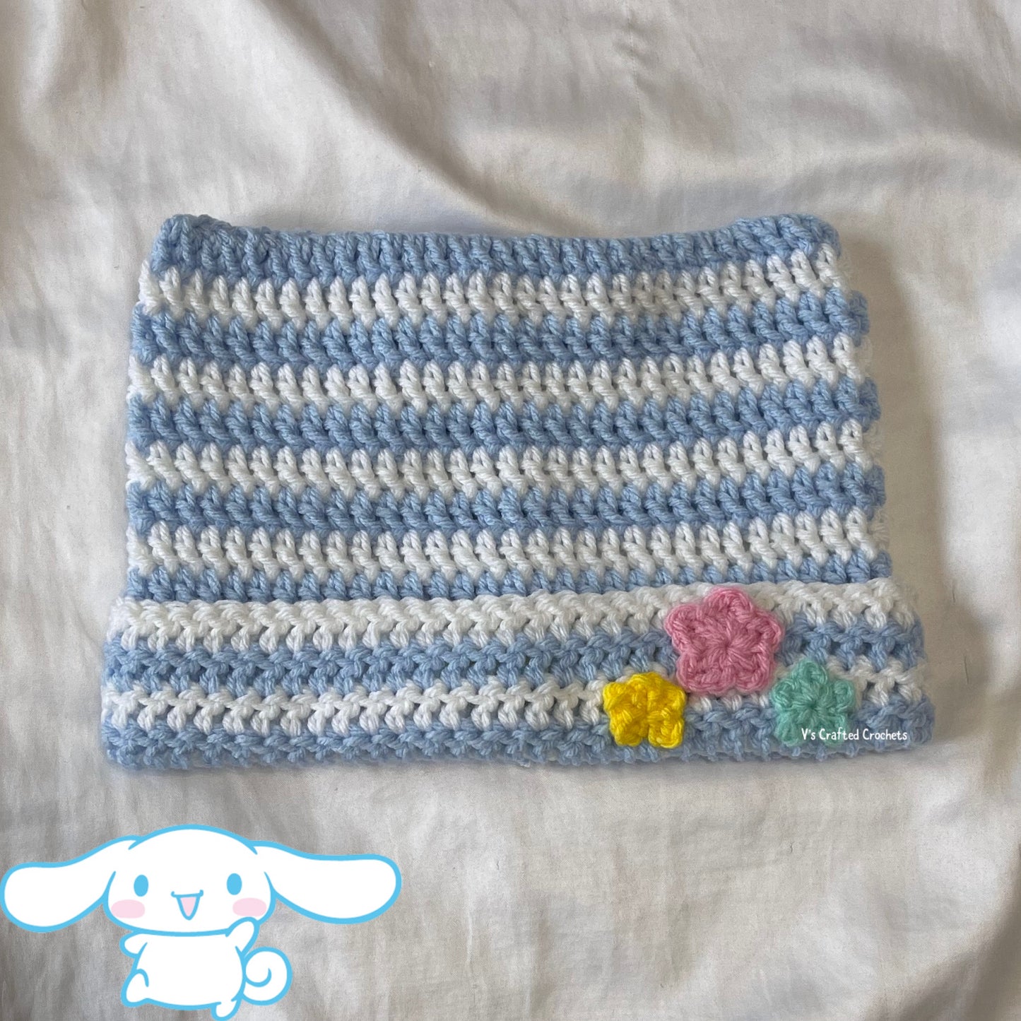 Cinnamoroll crochet cat beanie (made to order)