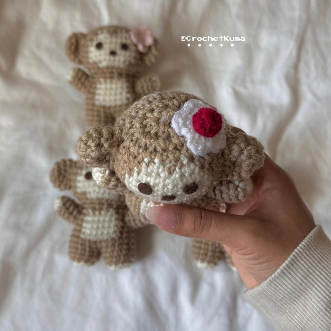 Monkey plush keychains