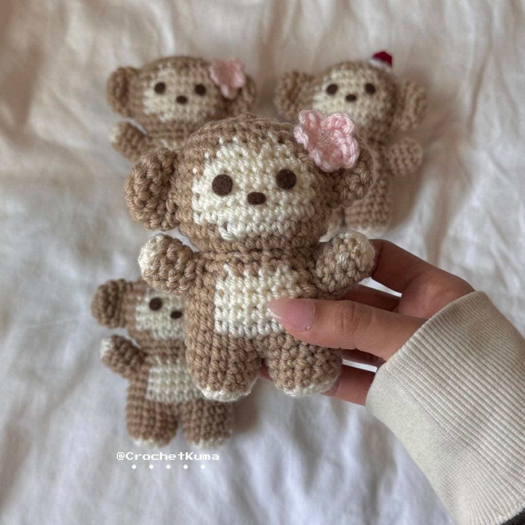 Monkey plush keychains