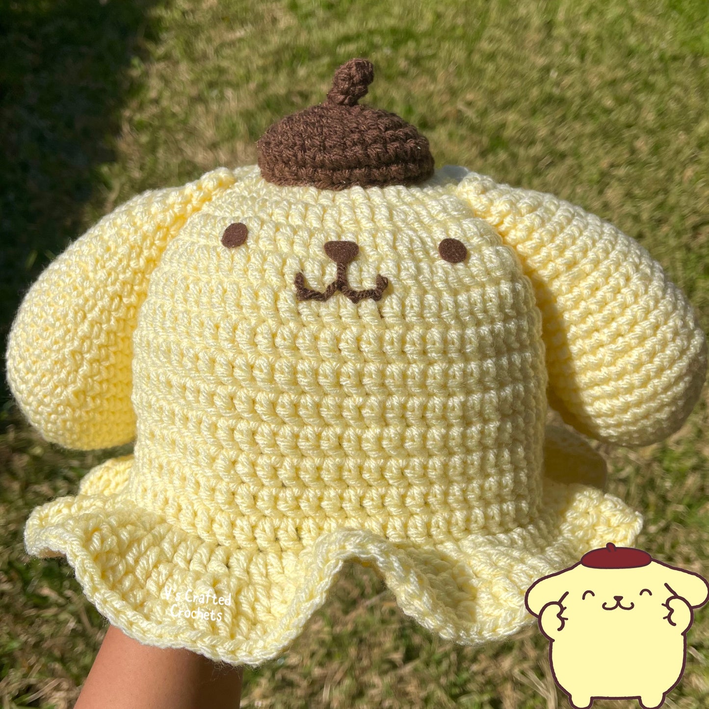 Pompom Puppy Hat
