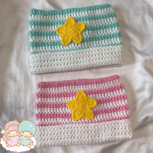 Kiki & Lala twin star crochet cat beanies (made to order)