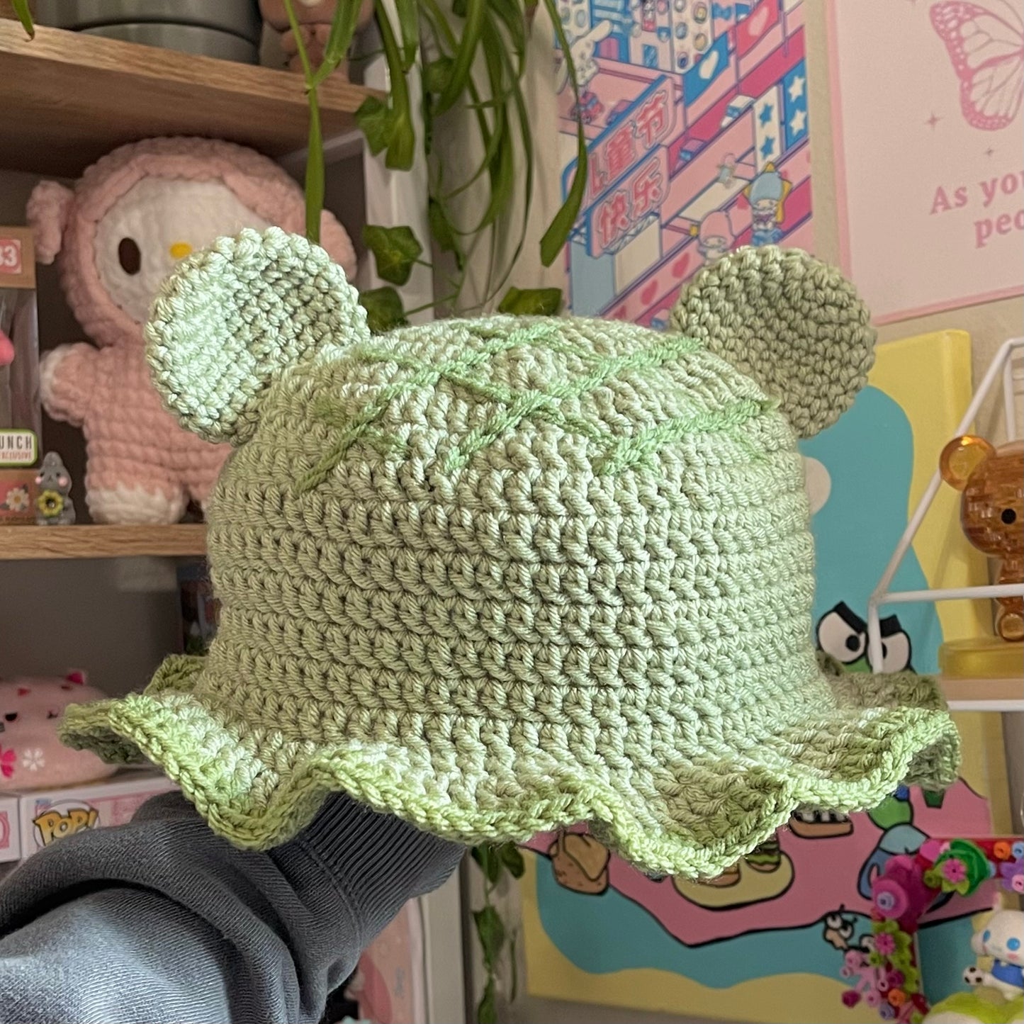 Matcha melon hat
