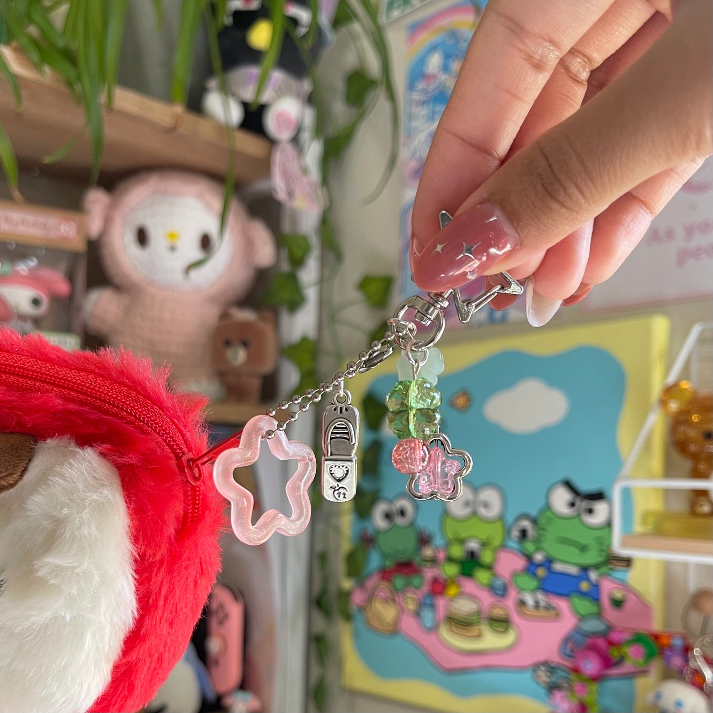 Apple pouch keychains