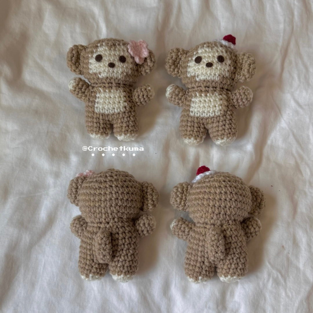 Monkey plush keychains