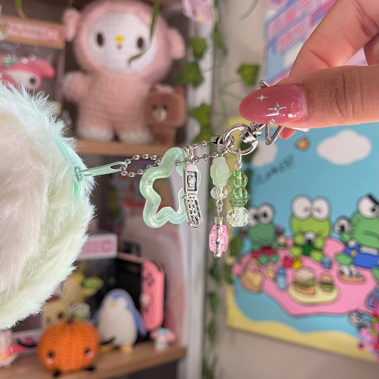 Apple pouch keychains