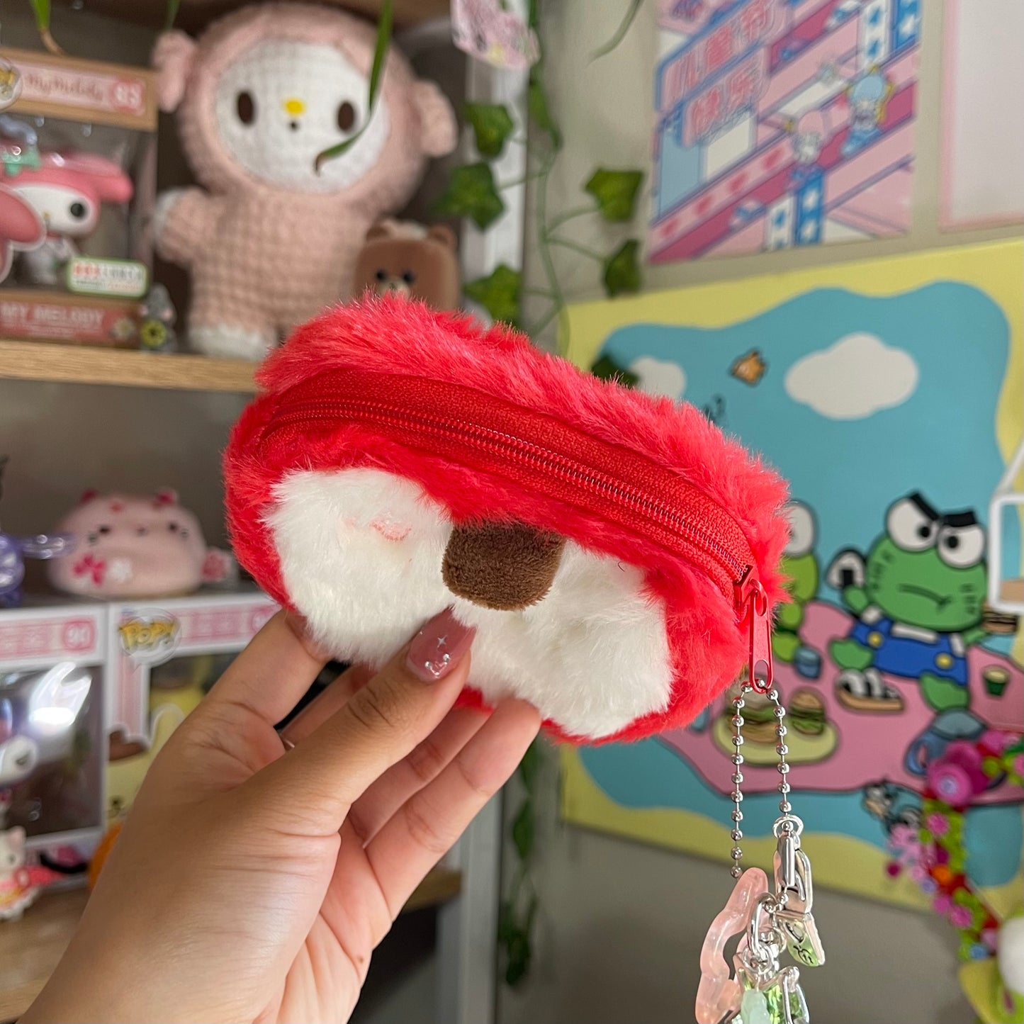 Apple pouch keychains