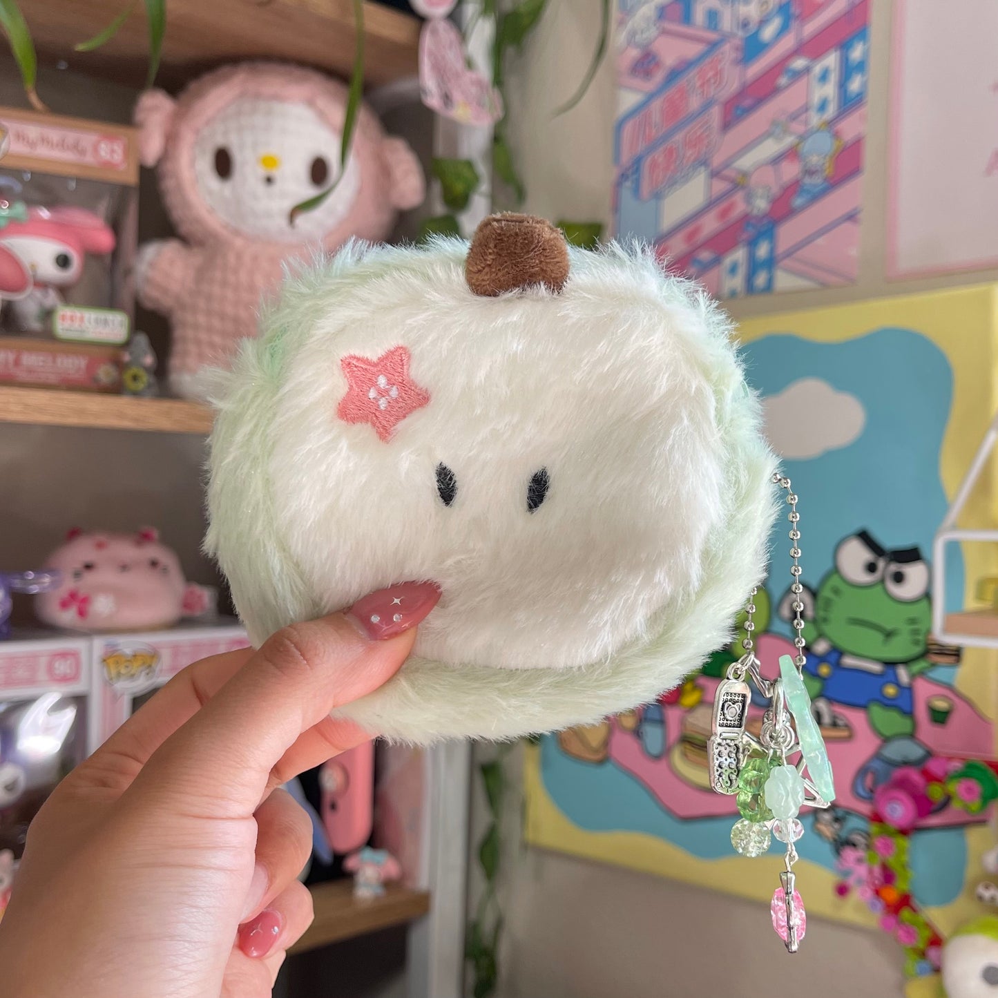 Apple pouch keychains