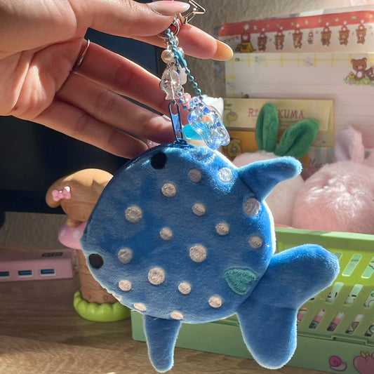 Whale shark pouch keychain