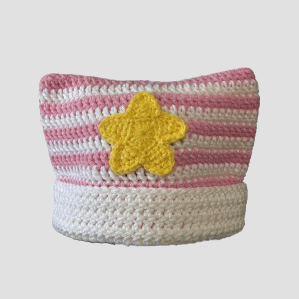 Kiki & Lala twin star crochet cat beanies (made to order)
