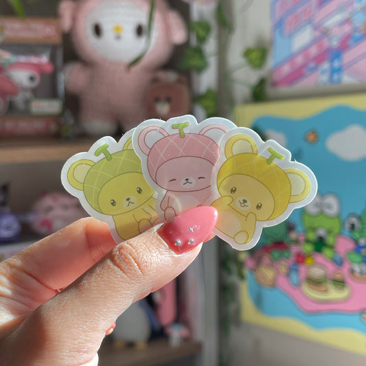 Melon bear stickers