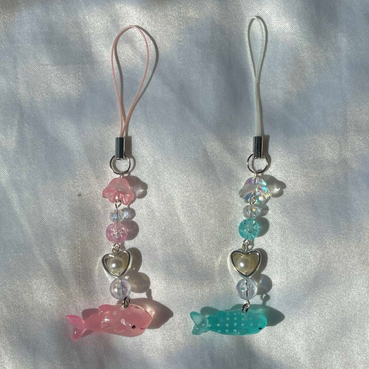 Whale shark matching phone charms (made to order)