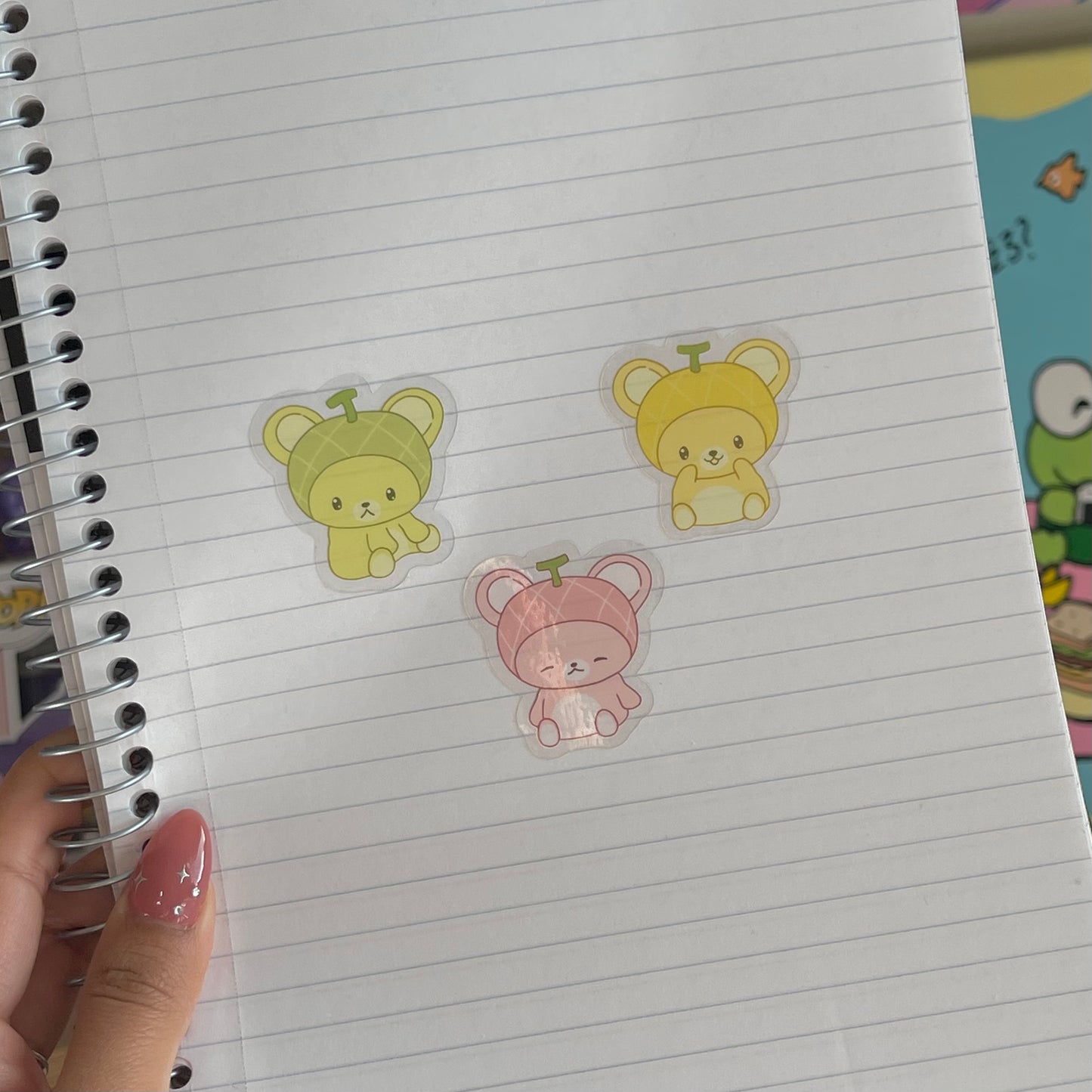 Melon bear stickers