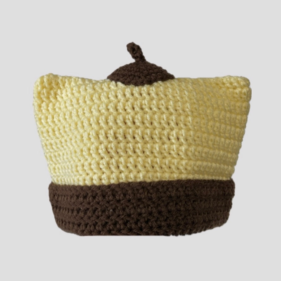Pompompurin crochet cat beanie (made to order)