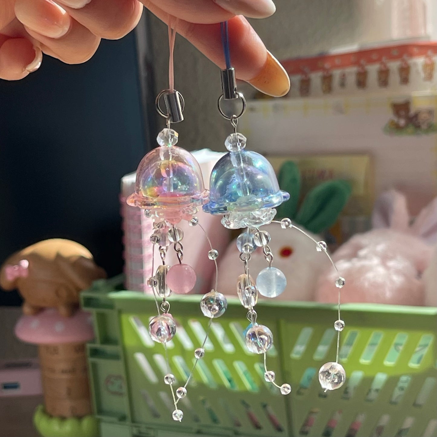 Jellyfish phone charms