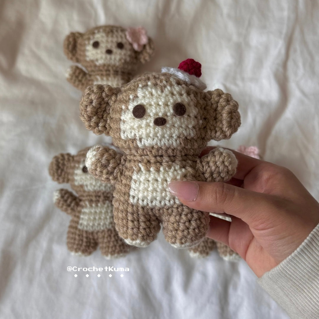 Monkey plush keychains