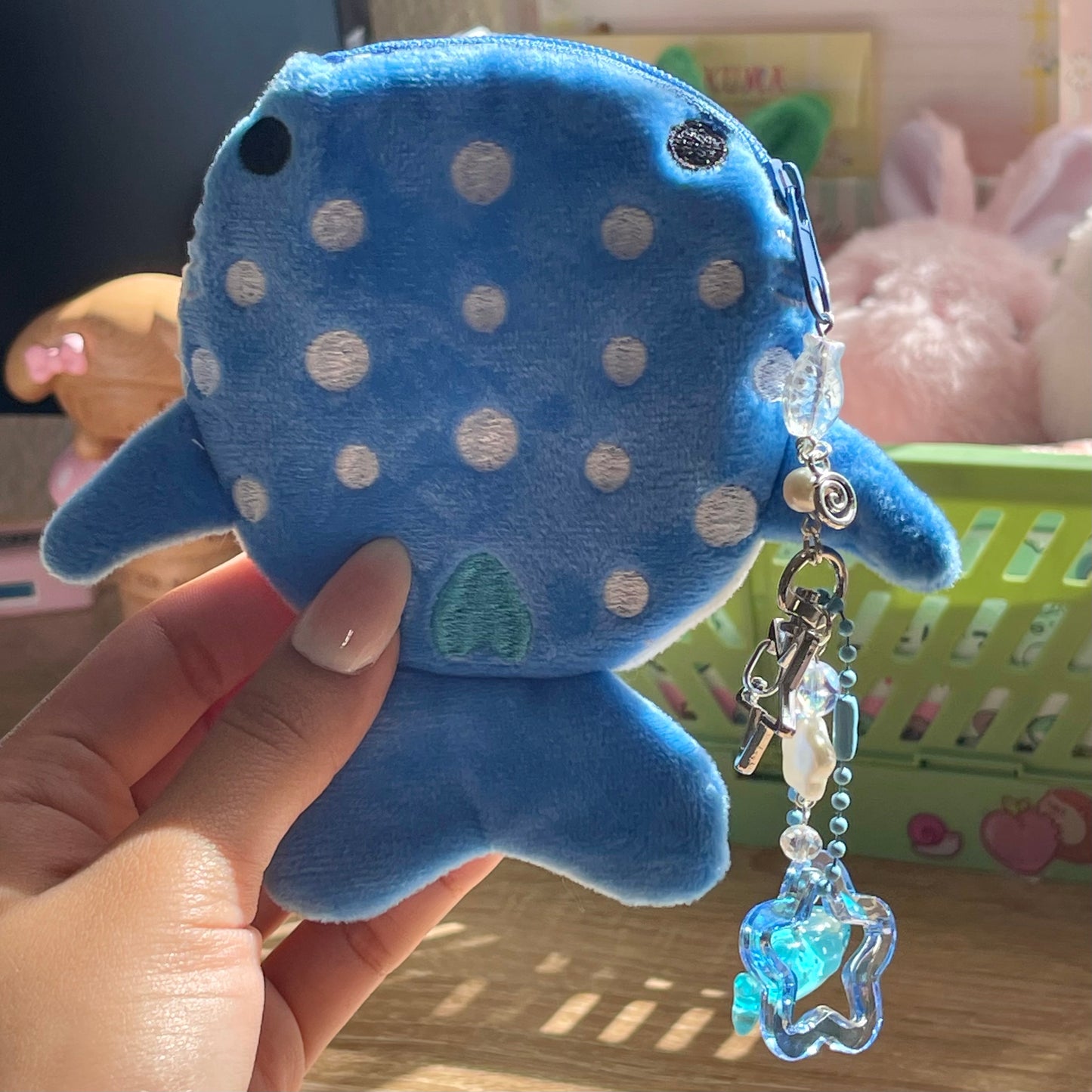 Whale shark pouch keychain