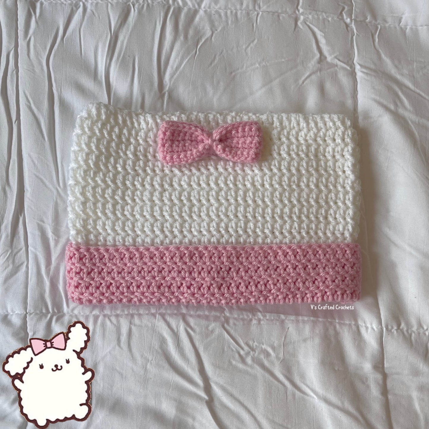 Macaroon (pompoms gf) cat beanie (made to order)