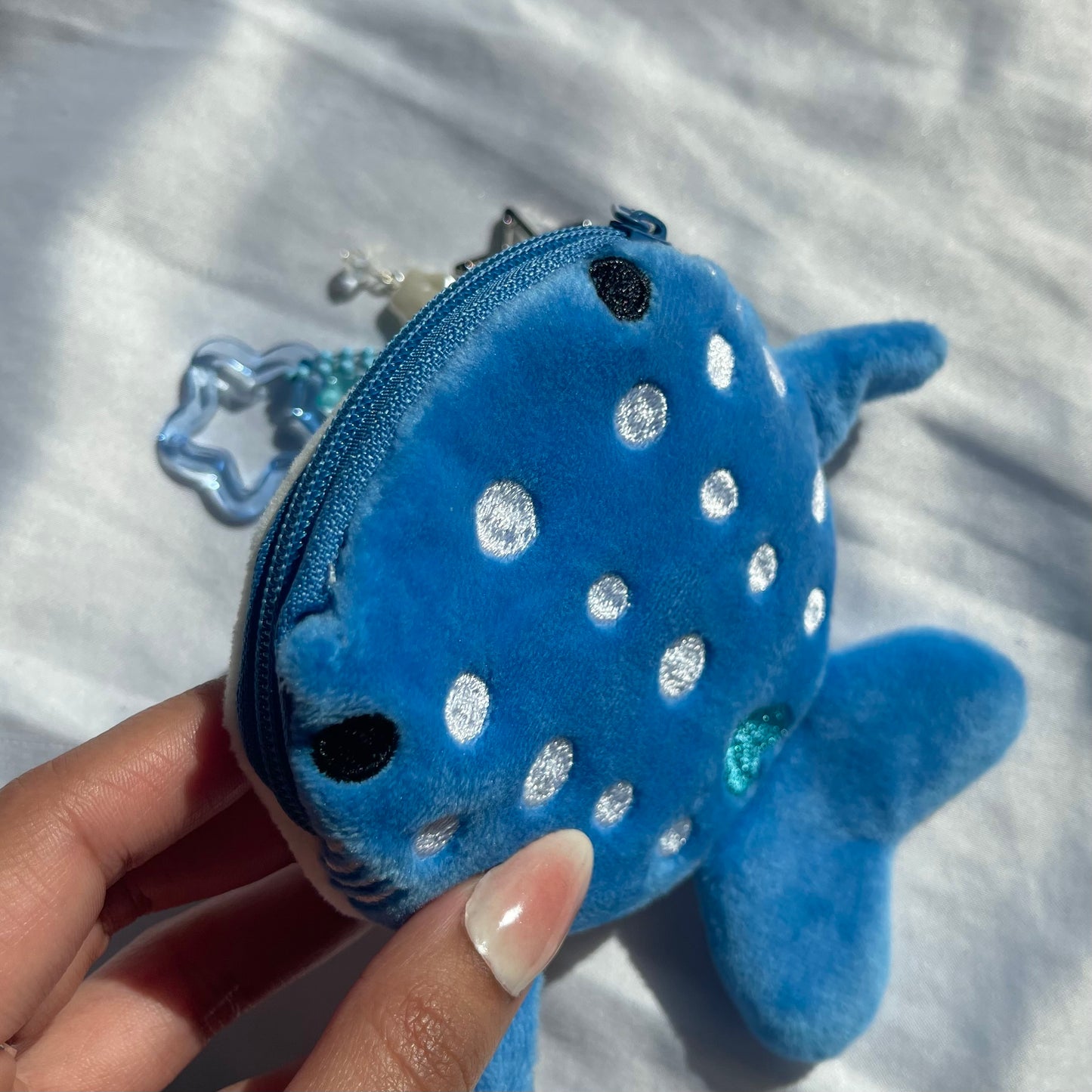 Whale shark pouch keychain